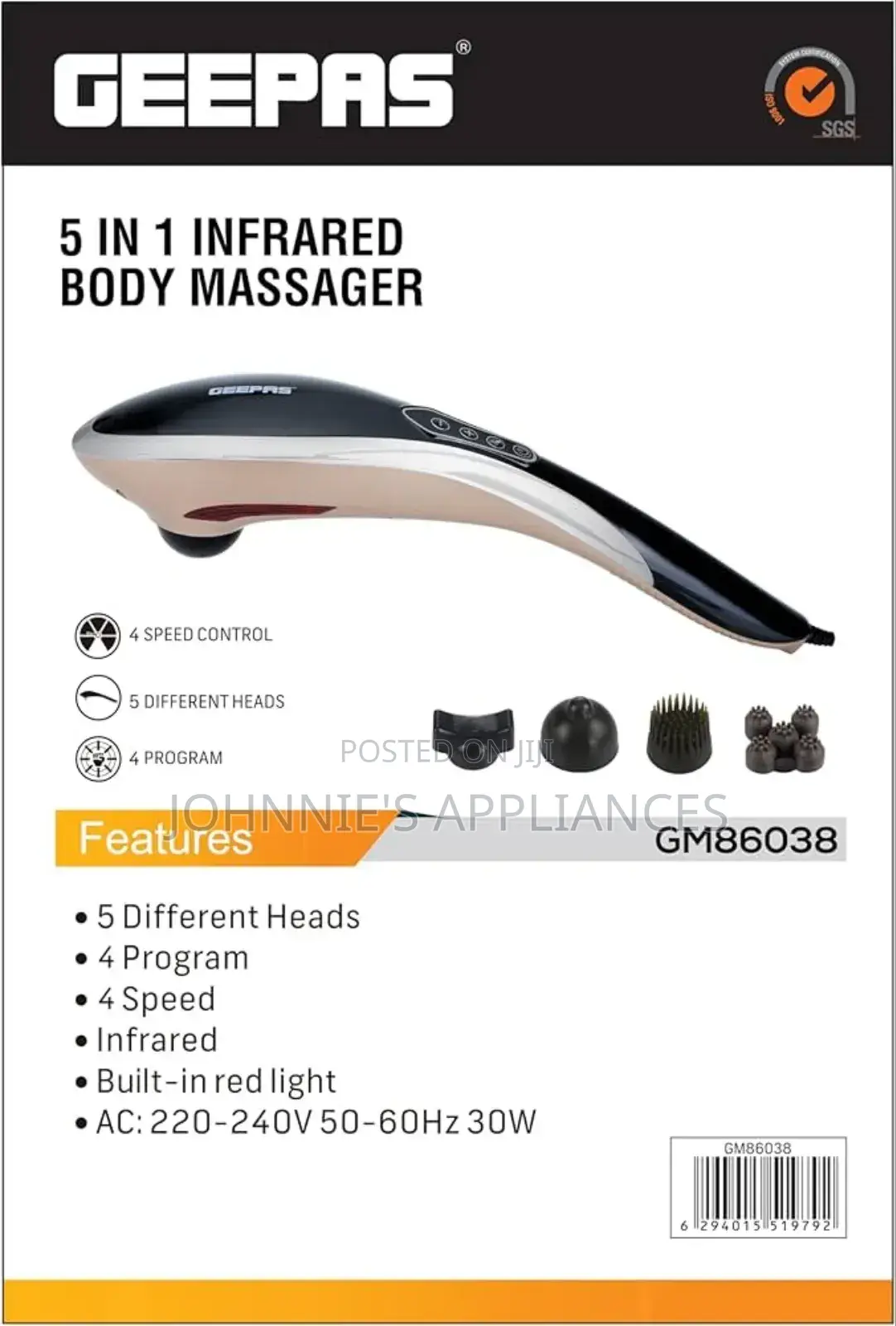 Geepas Electric 5in1 Infrared Body Massager