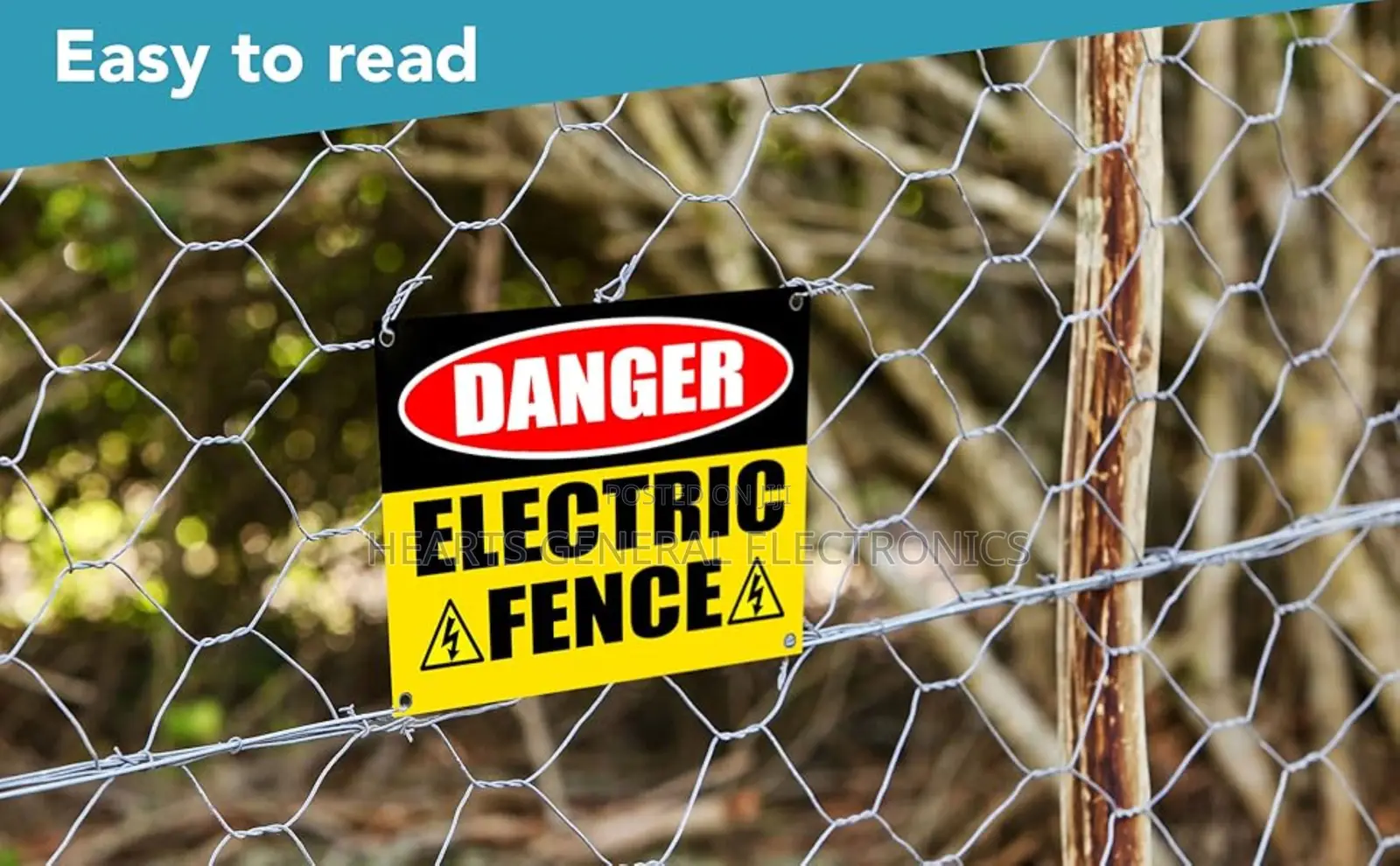 Electric Fence Warning Sign.