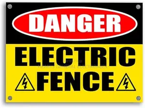 Electric Fence Warning Sign.