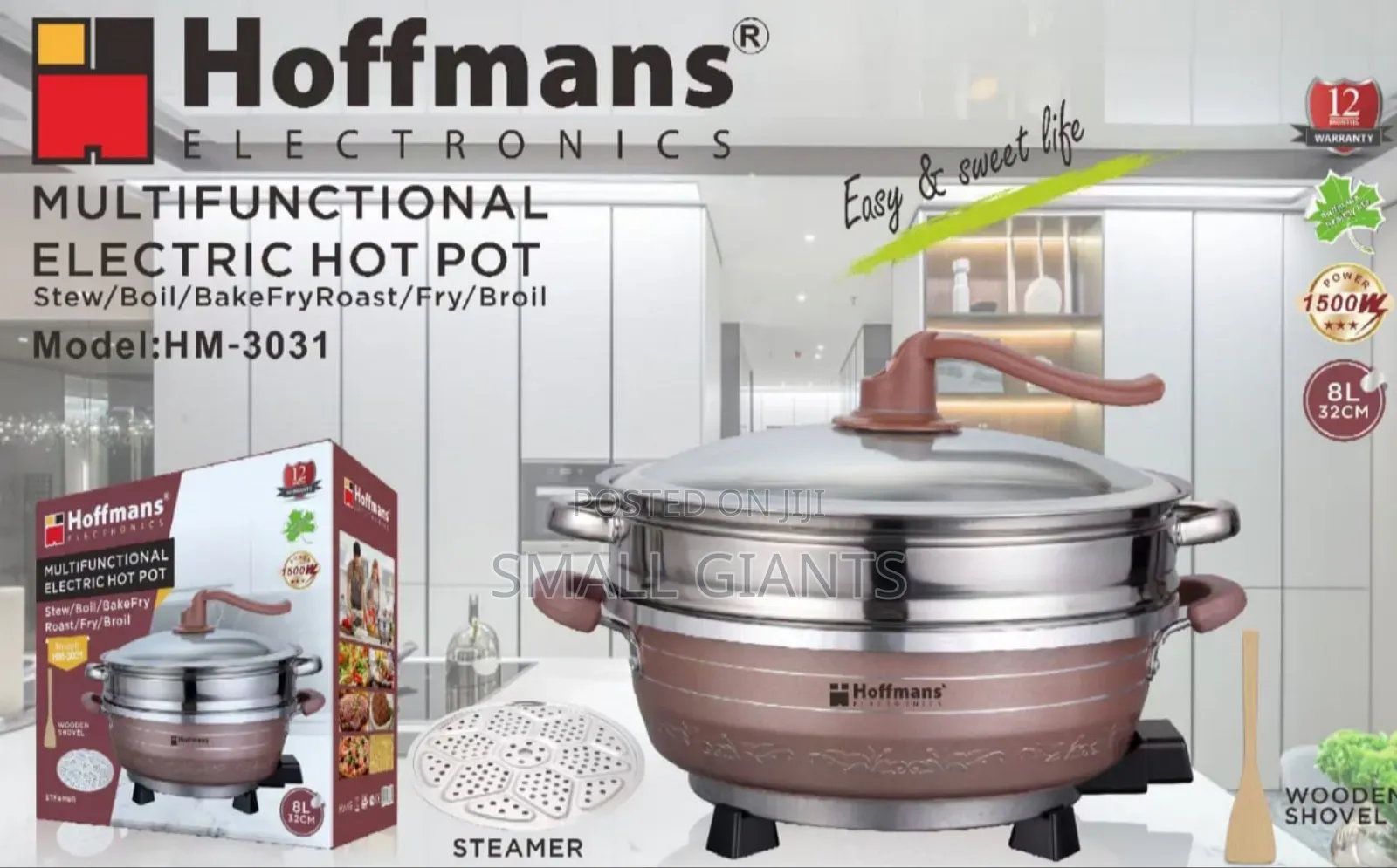 Hoffman 8L Multifunction Electric Hot Pot