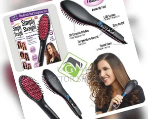 Simple Straightener Ladies Hair Brush-New
