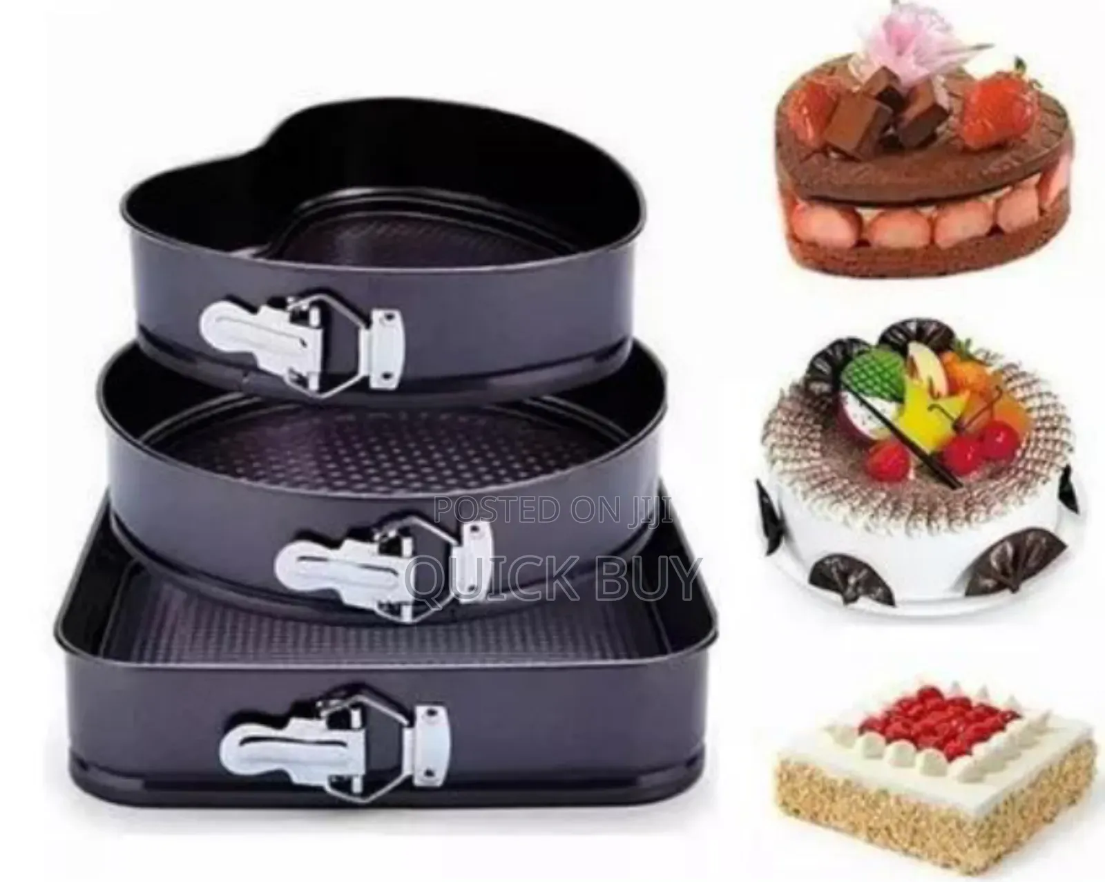Heavy Duty Heart, Round Square Shaped Moulds for Baking