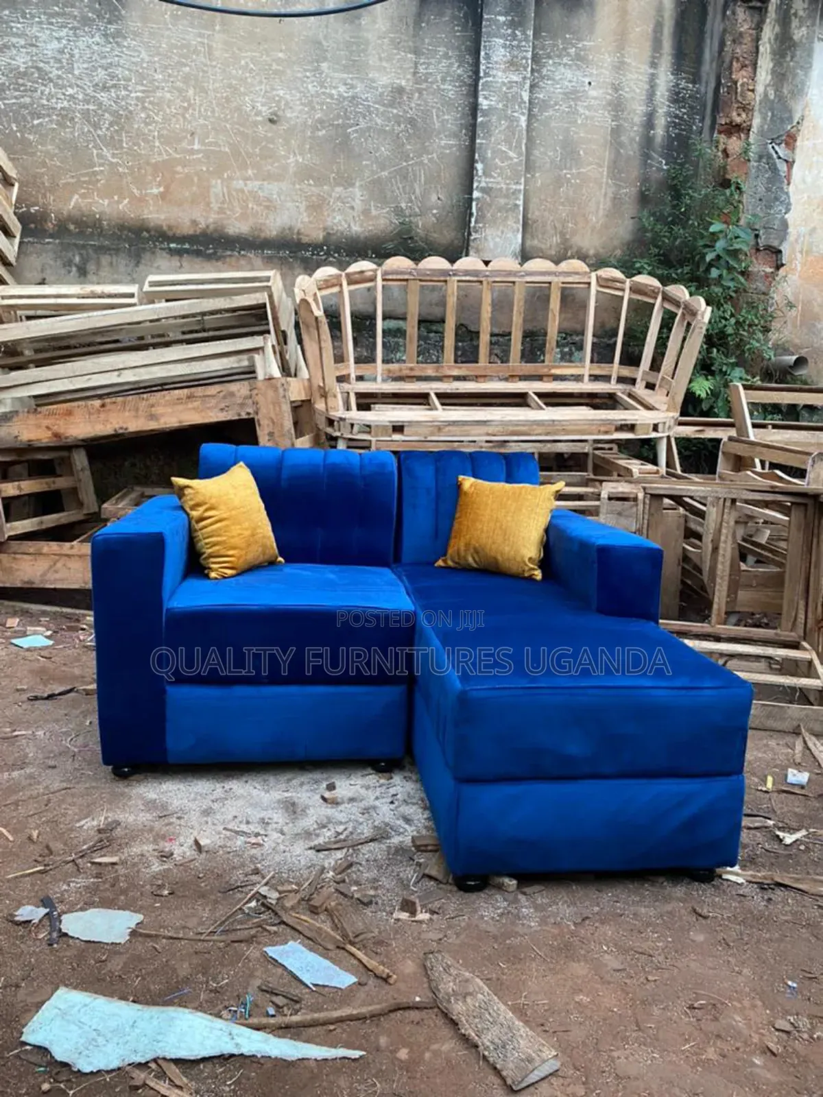 Simple L Sofa Set