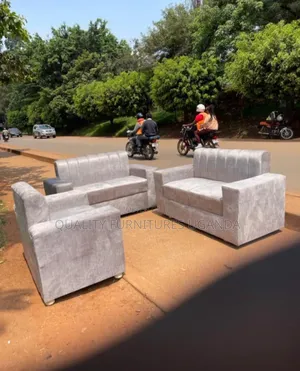 Five Sitter Couch in Gray Colour