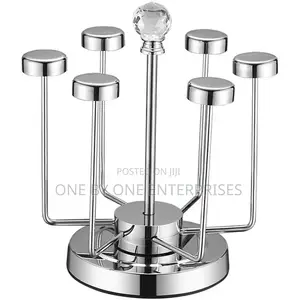 Home Stainless Steel Rotating Cup Rack, Glass Holder