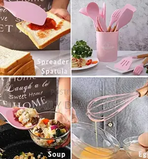 Pink Silicone Utensils