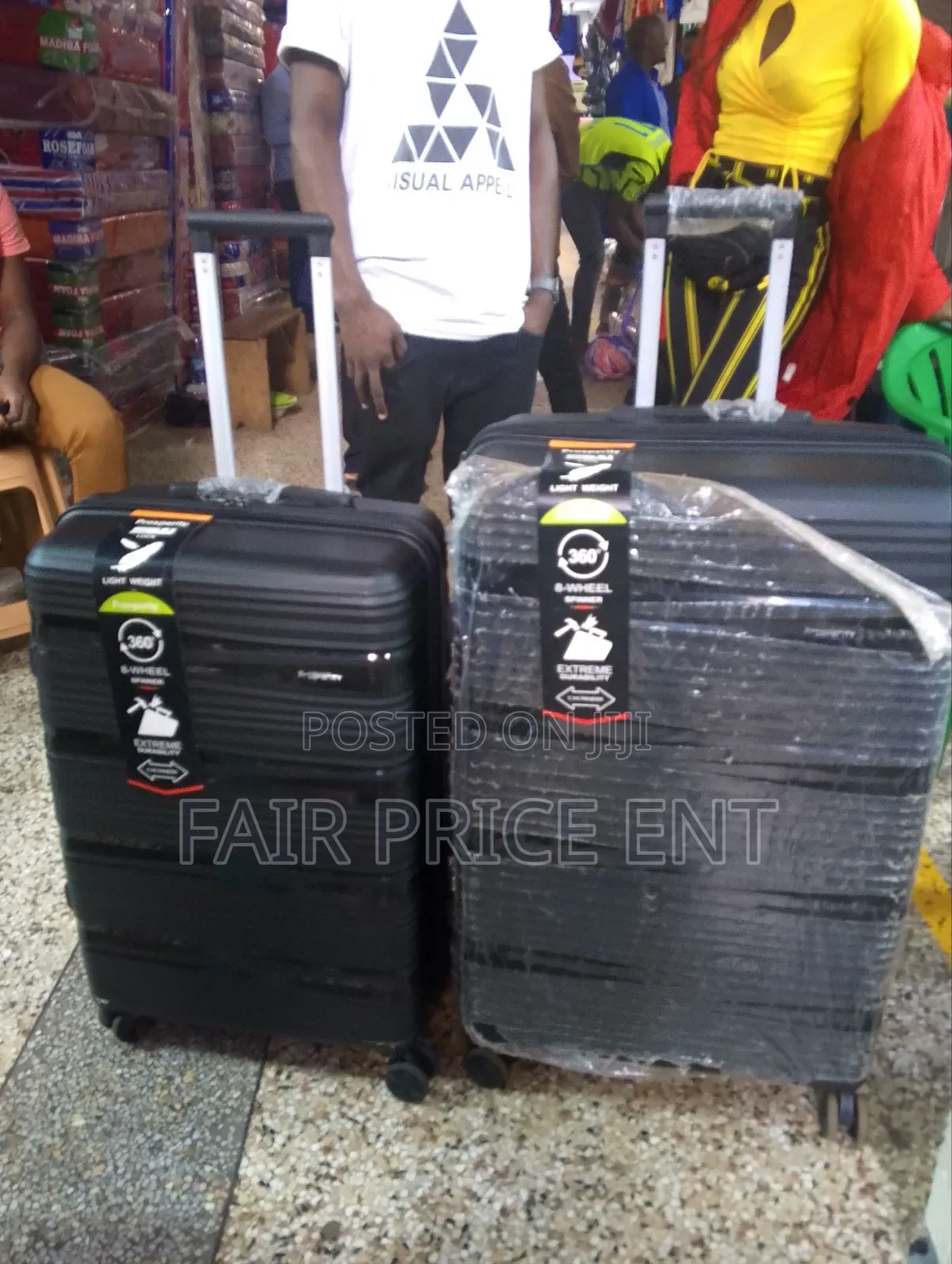 Pure Rubber Plastic Suitcases. Large. ( Black)