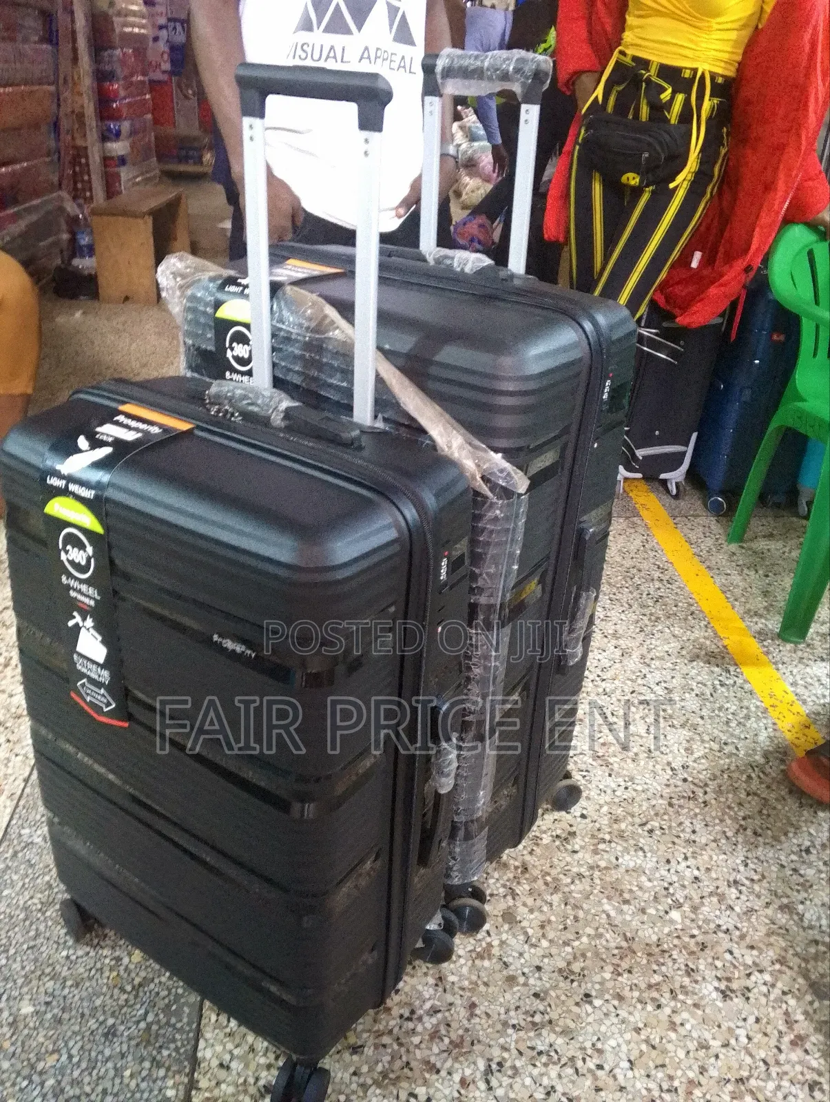 Pure Rubber Plastic Suitcases. Large. ( Black)