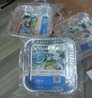 2pcs Square 20x20cm Air Fryer,Oven Aluminium Foil Cake Pans