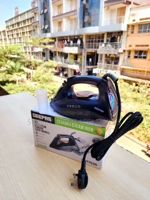 Geepas Steam Iron Flat Black Color