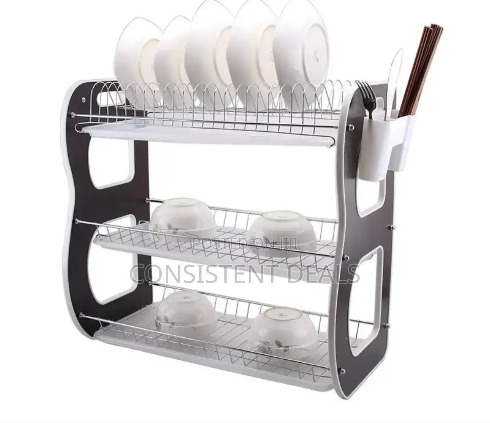 3 Tier Dish Wooden Drying Rack