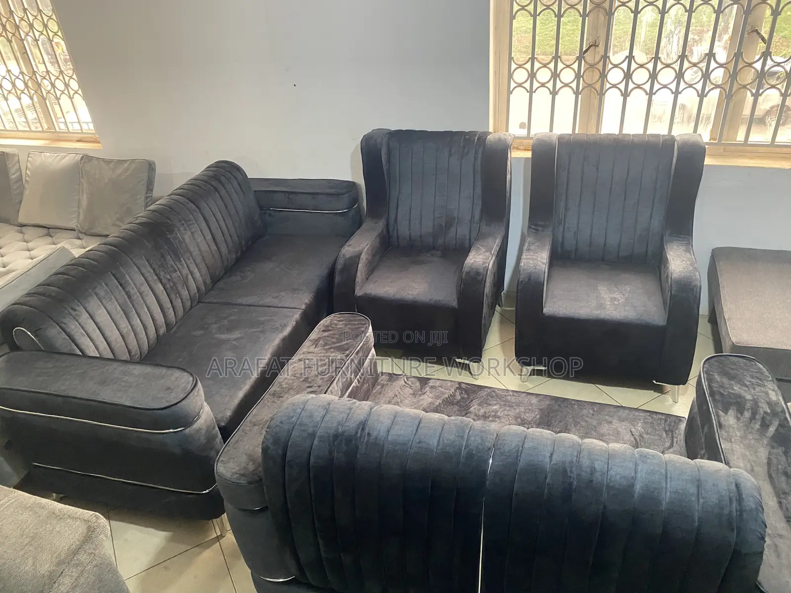 Gray Modern Couch/ Highdensity Sofa Set