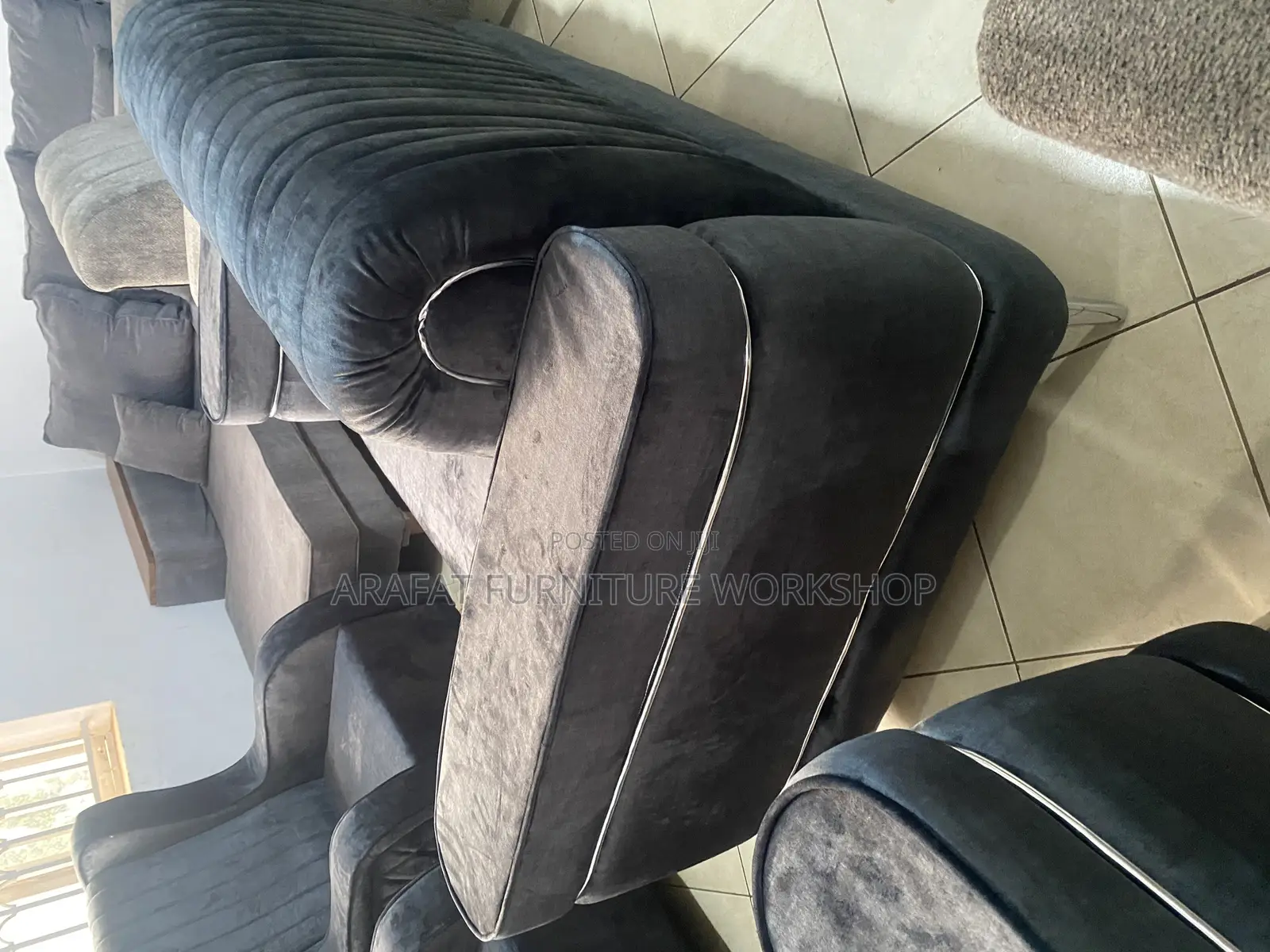 Gray Modern Couch/ Highdensity Sofa Set