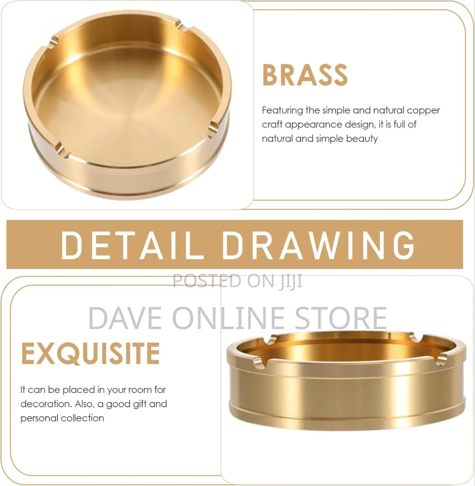 Luxury Gold Ash Tray