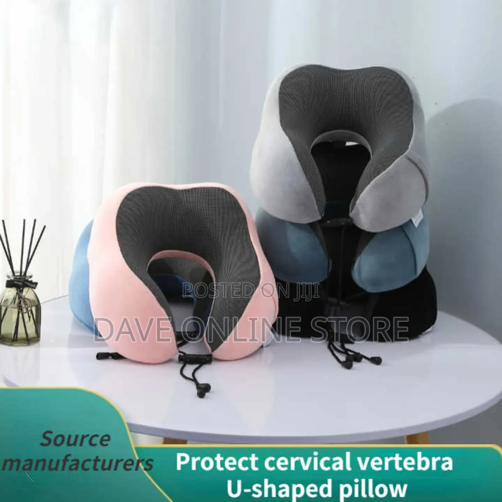 Comfortable Soft Memory Foam U-Shaped Neck Massage Pillow
