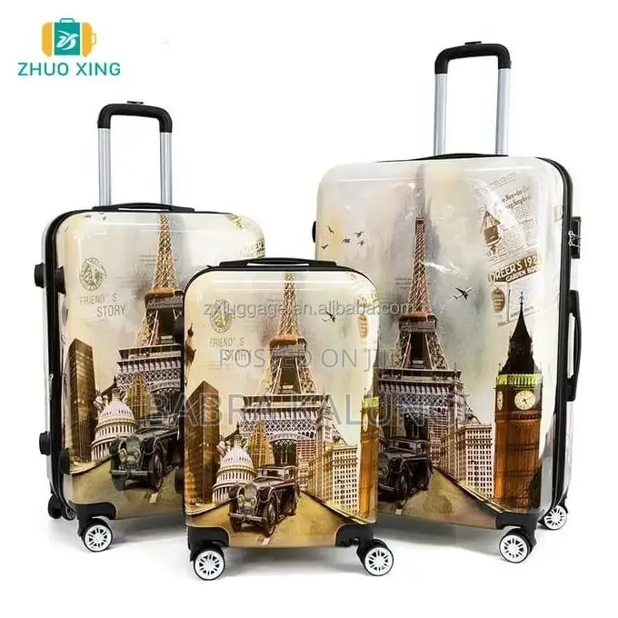 3 Piece Spinner Luggage Set 4 Wheel Luggage Light