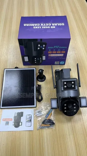 Dual Lens CCTV Camera With Solar 4G
