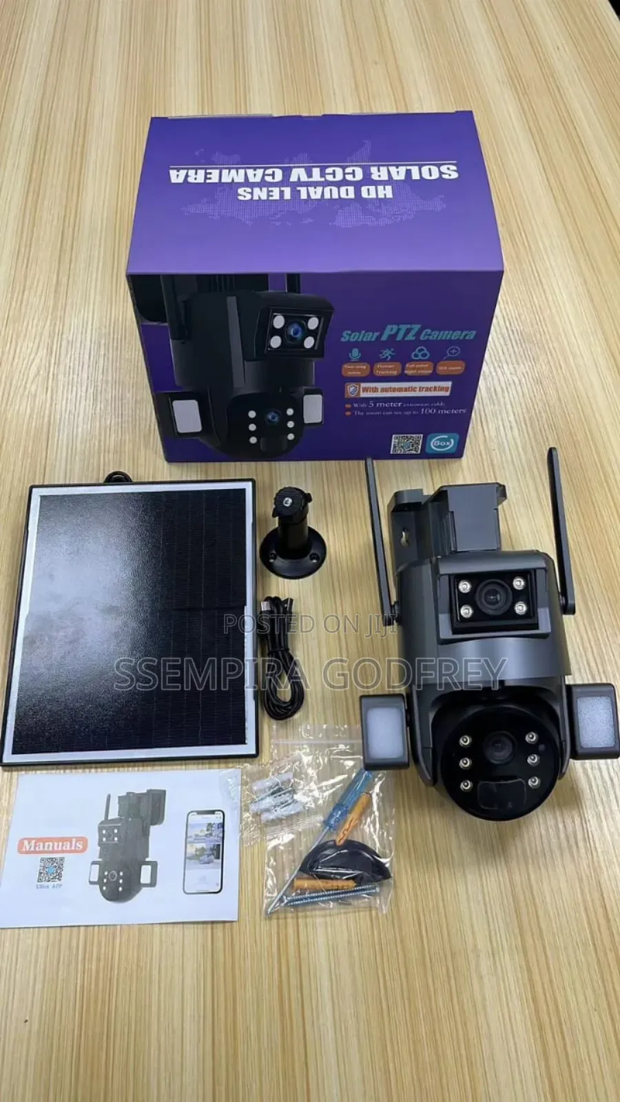 Dual Lens CCTV Camera With Solar 4G