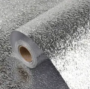 Silver Color Aluminum Crinkle Paper Sticker
