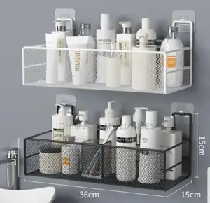 Wall Sticked Bathroom Organizer 2pic Pair
