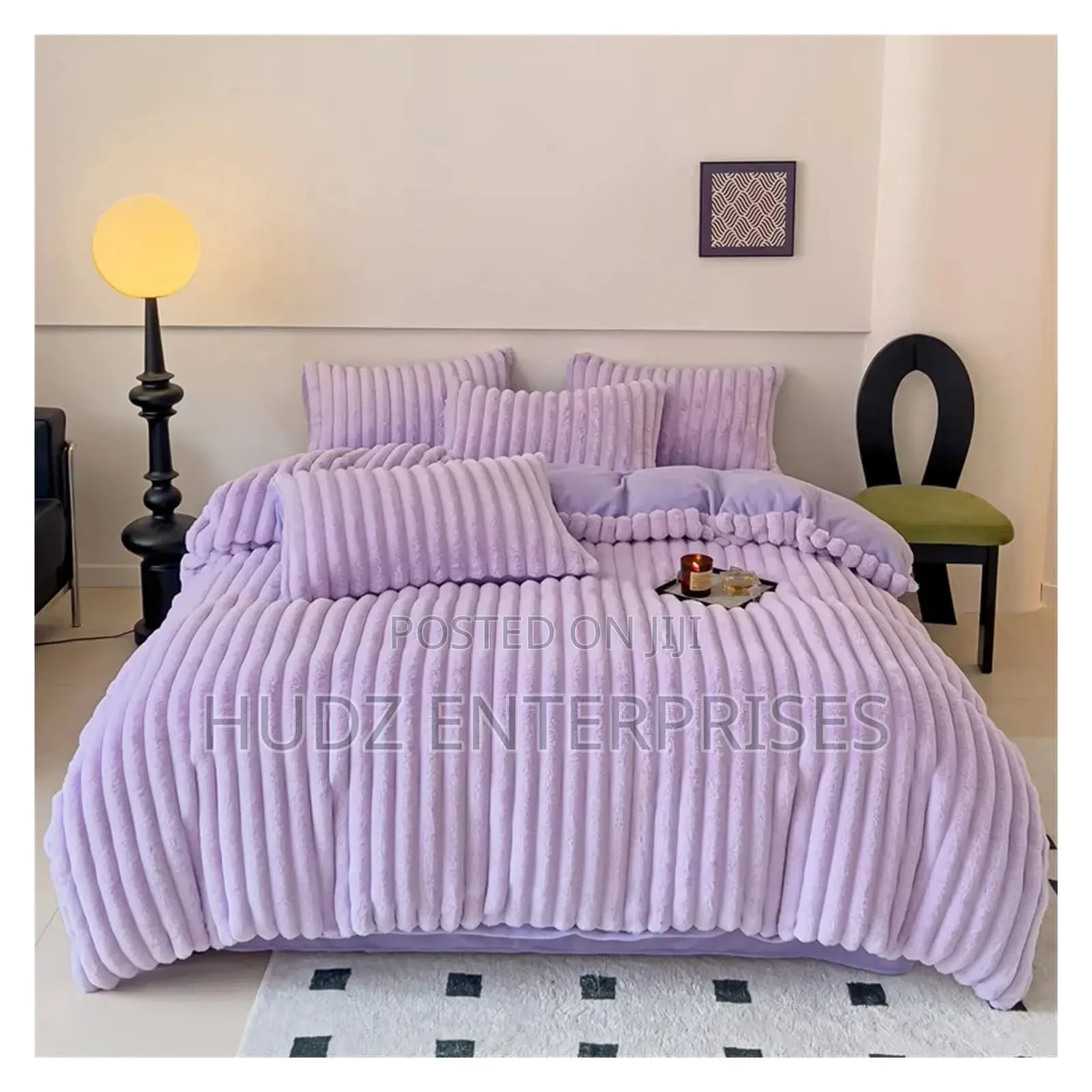4pcs Coral Duvet 6*6 Purple Pink