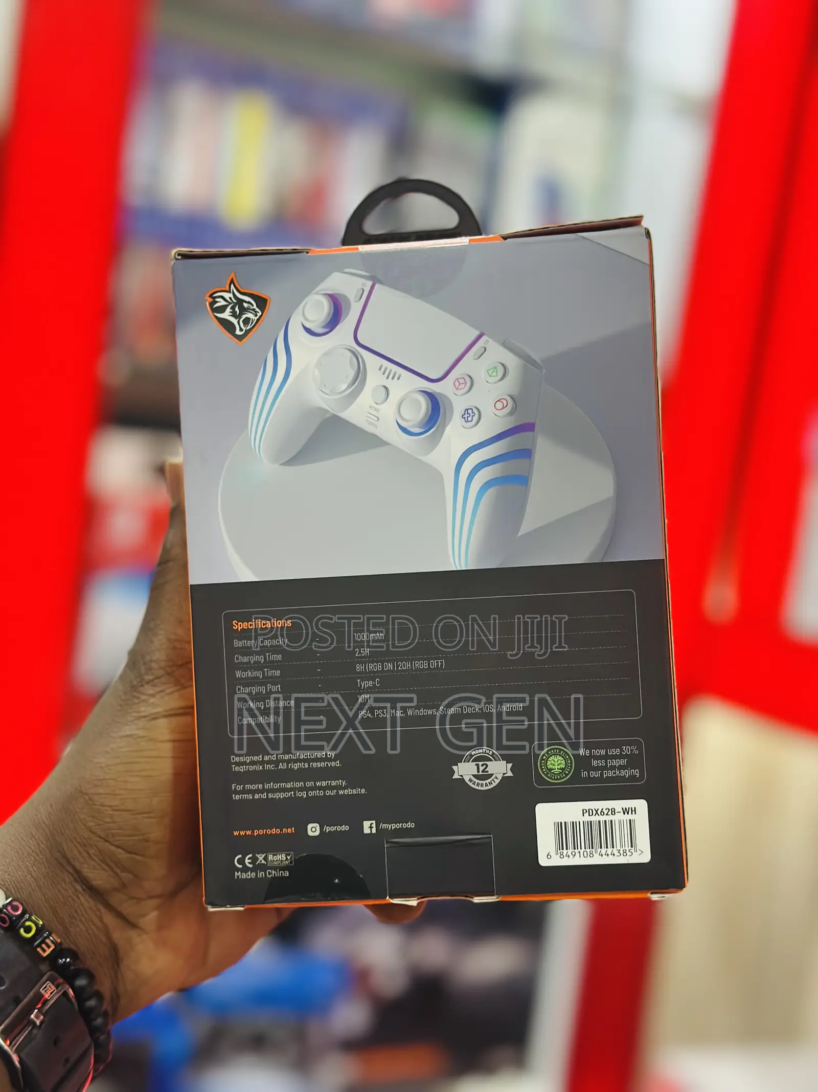Porodo Gaming Gamepad Controller With Cool Light Patterns