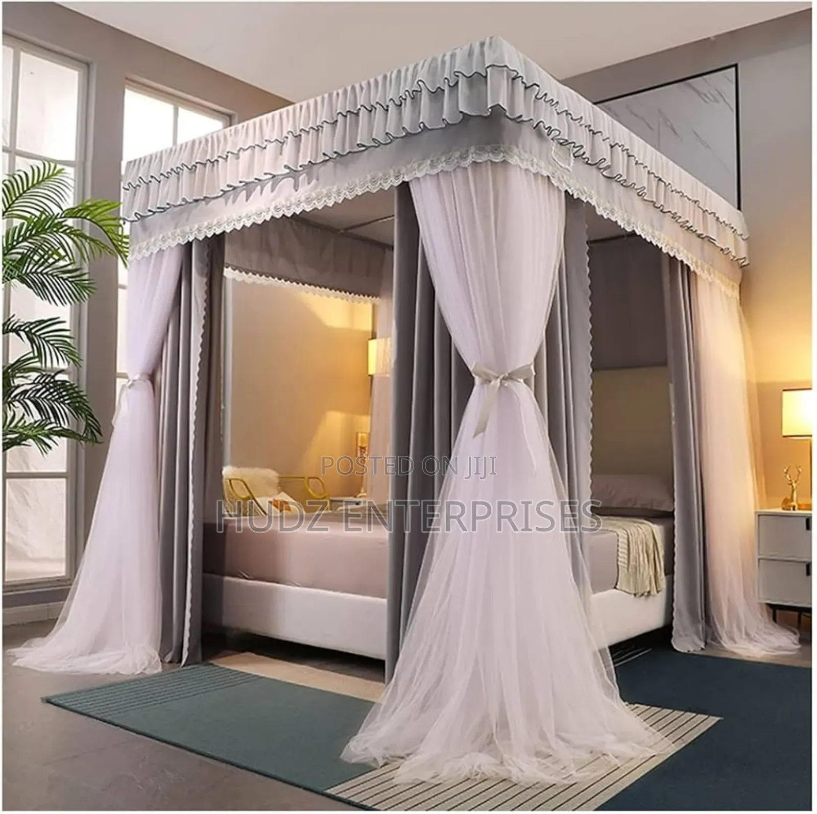 4stand Curtain Net Daimand Gray