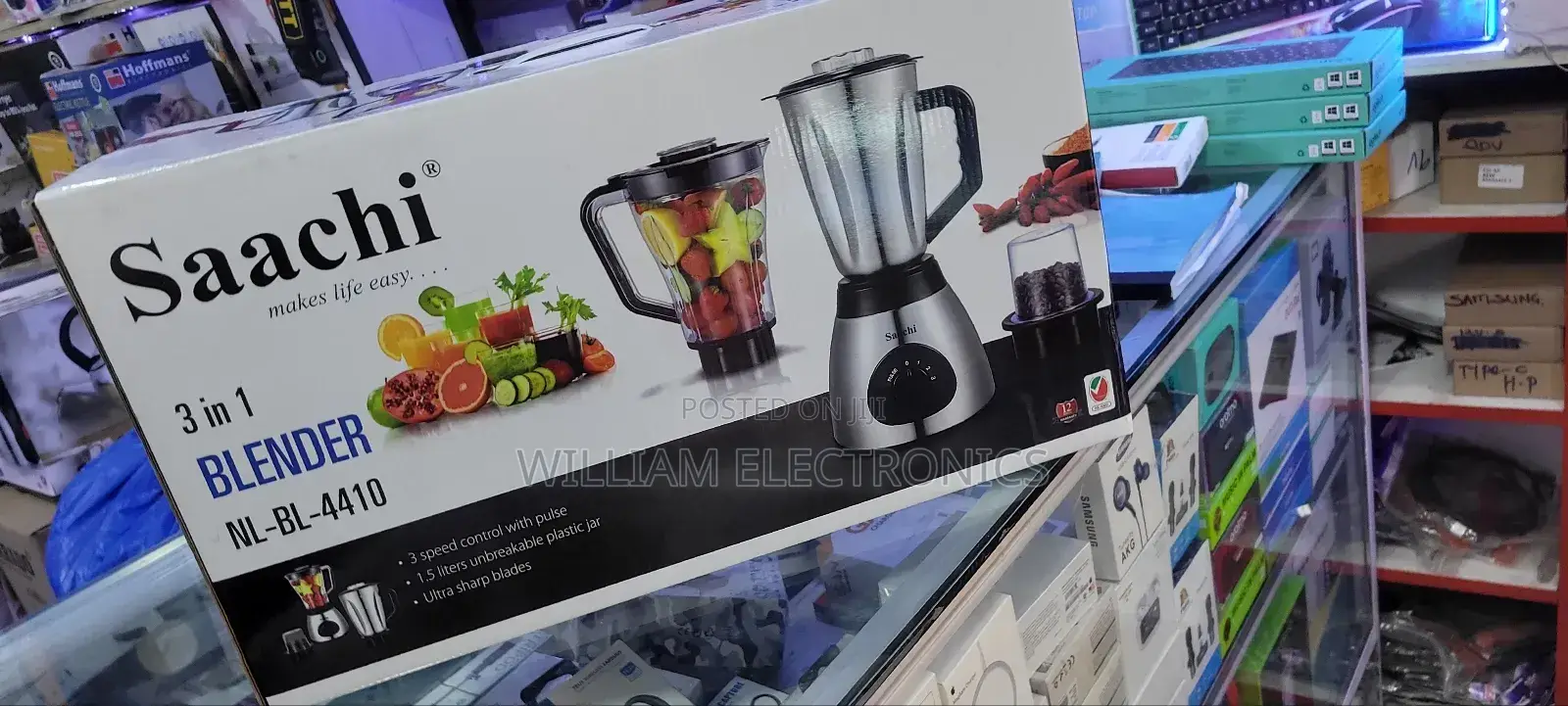 Electric Silver Saachi Blender/3in1 Saachi Blender