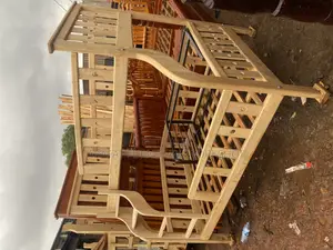 Solid Double Decker Bed With Double Half Guard Rails
