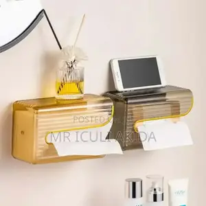 Multifunction Wall Mounted Acrylic Paper Tissue Holder Box