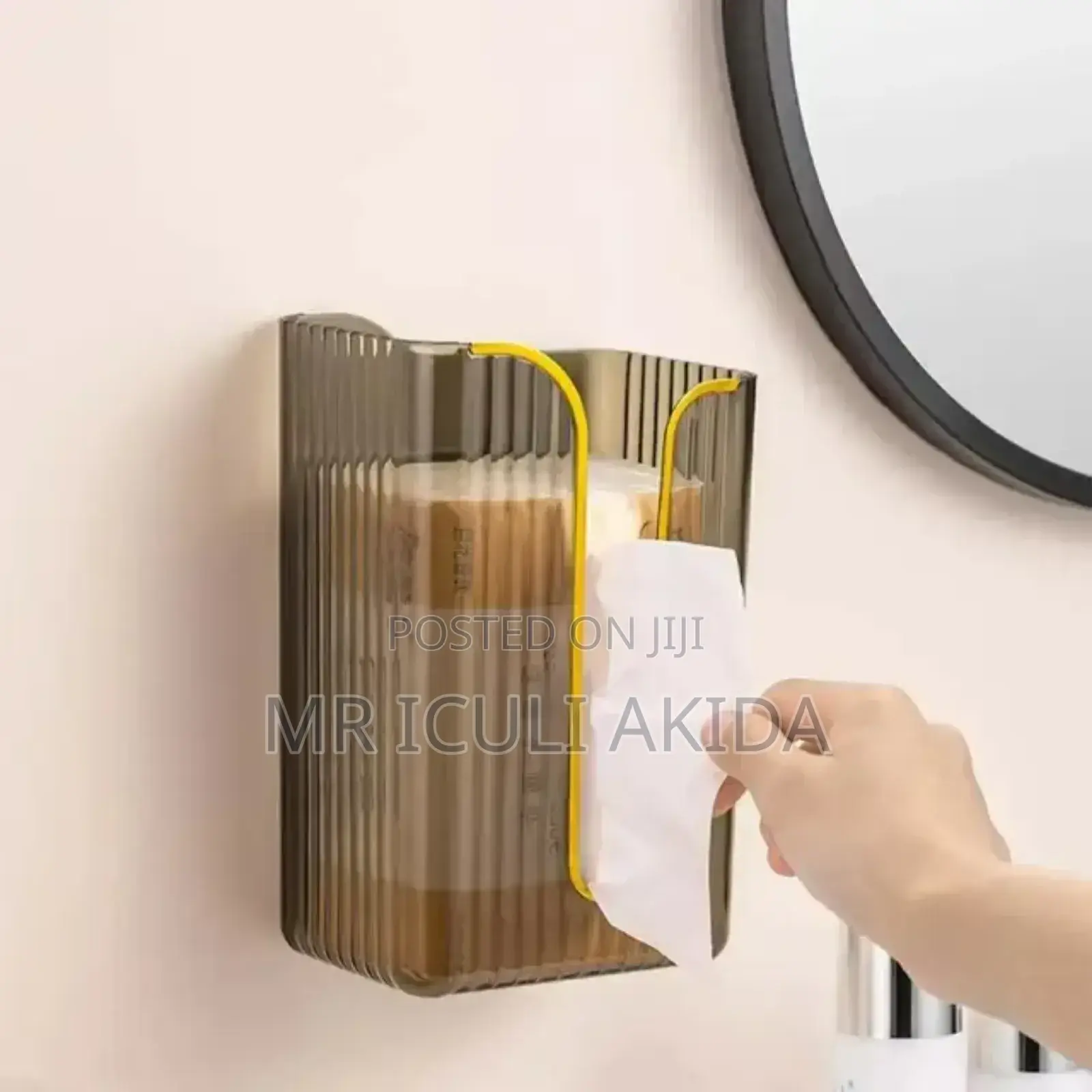 Multifunction Wall Mounted Acrylic Paper Tissue Holder Box
