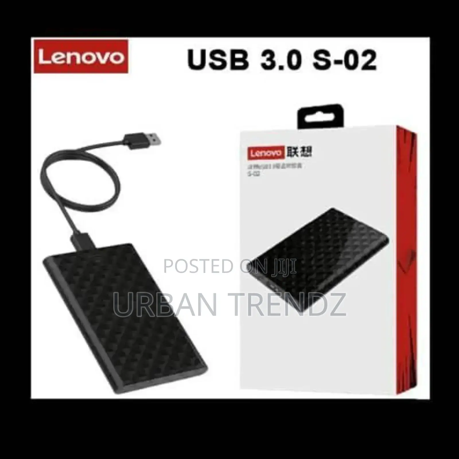 Lenovo S02 HDD Case 2.5 USB3.0 External Hard Drive Enclosure