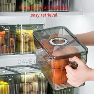 Refrigerator Storage Box With Handle for Fridge Cabinet