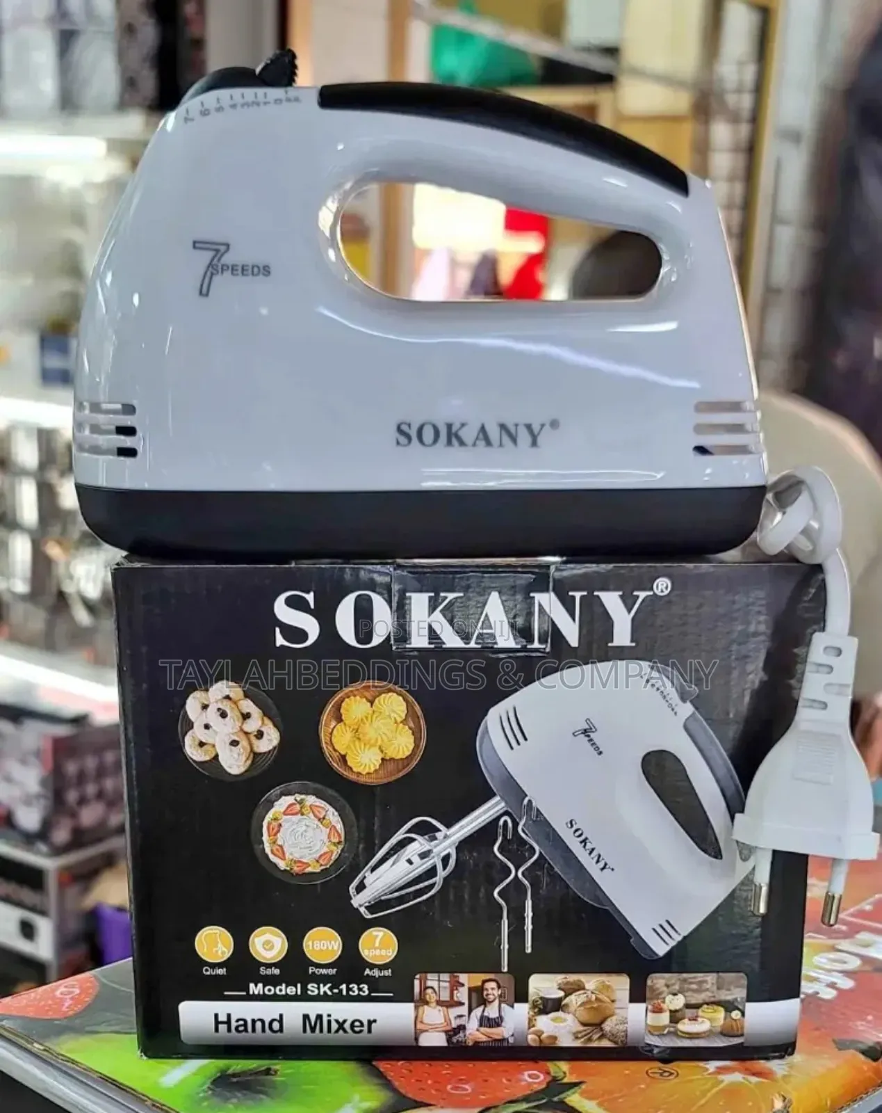 Sokany 7speed Hand Beater, Hand Mixer, High-Efficient Motor