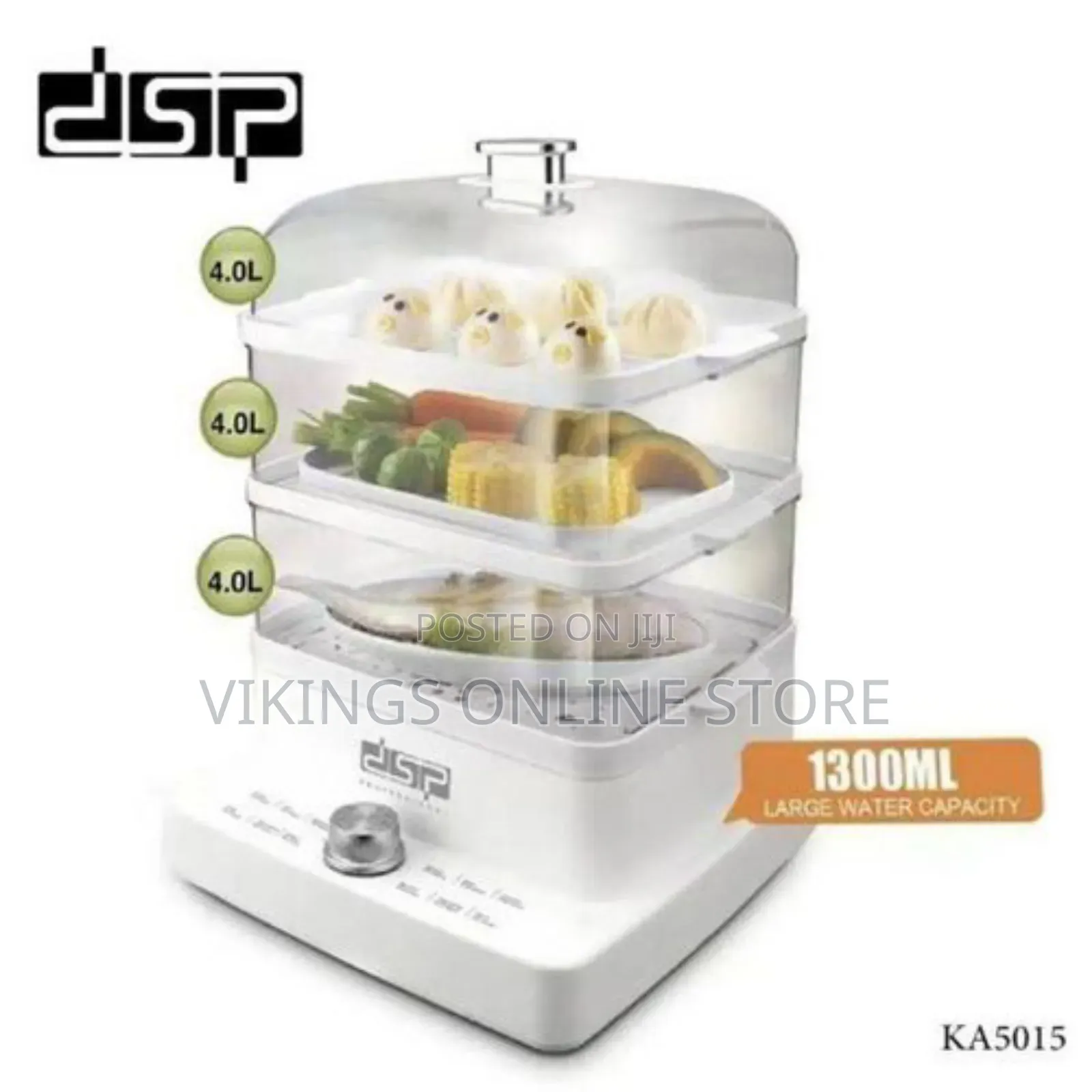 DSP, Steam Cooker 1300ml 1200W (Dia) KA5015