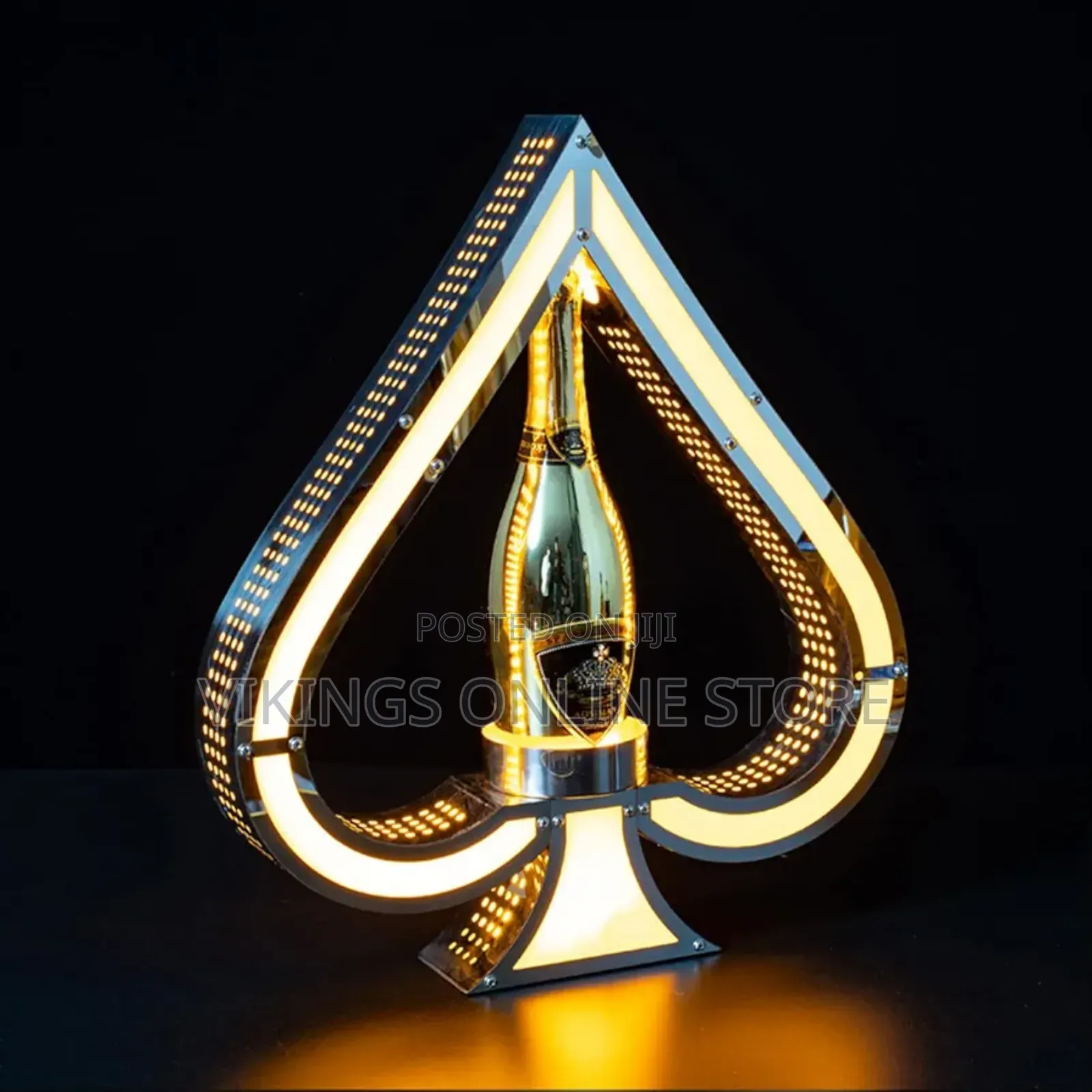 LED Lighted Wine Bottle Display Stand