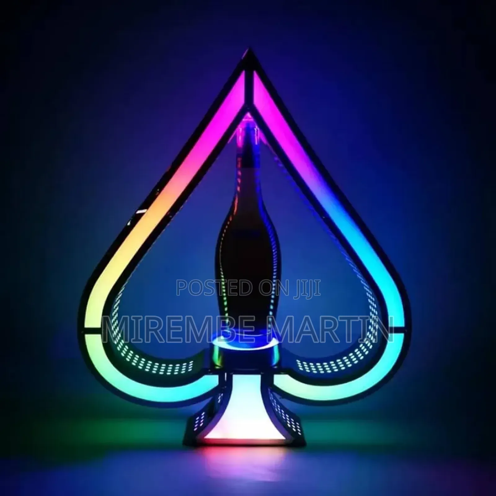 LED Lighted Wine Bottle Display Stand