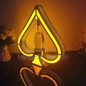 LED Lighted Wine Bottle Display Stand