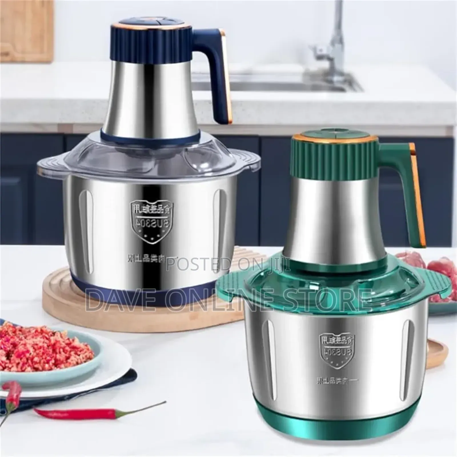 Multifunctional Stainless Steel Meat Grinder, 5L
