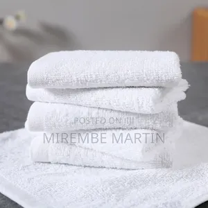 Small Square White Soft Terry Cotton Towels