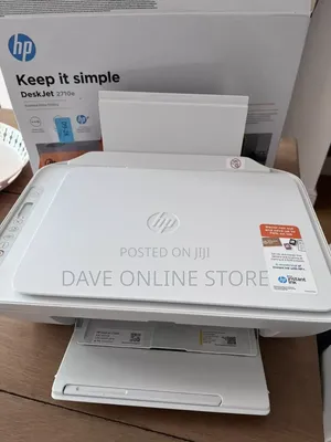 Wireless HP Deskjet 2710e All-in-One Inkjet Printer - White