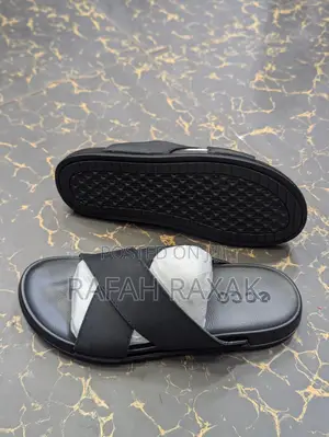 Original Black Ecco Cross Leather Sandals