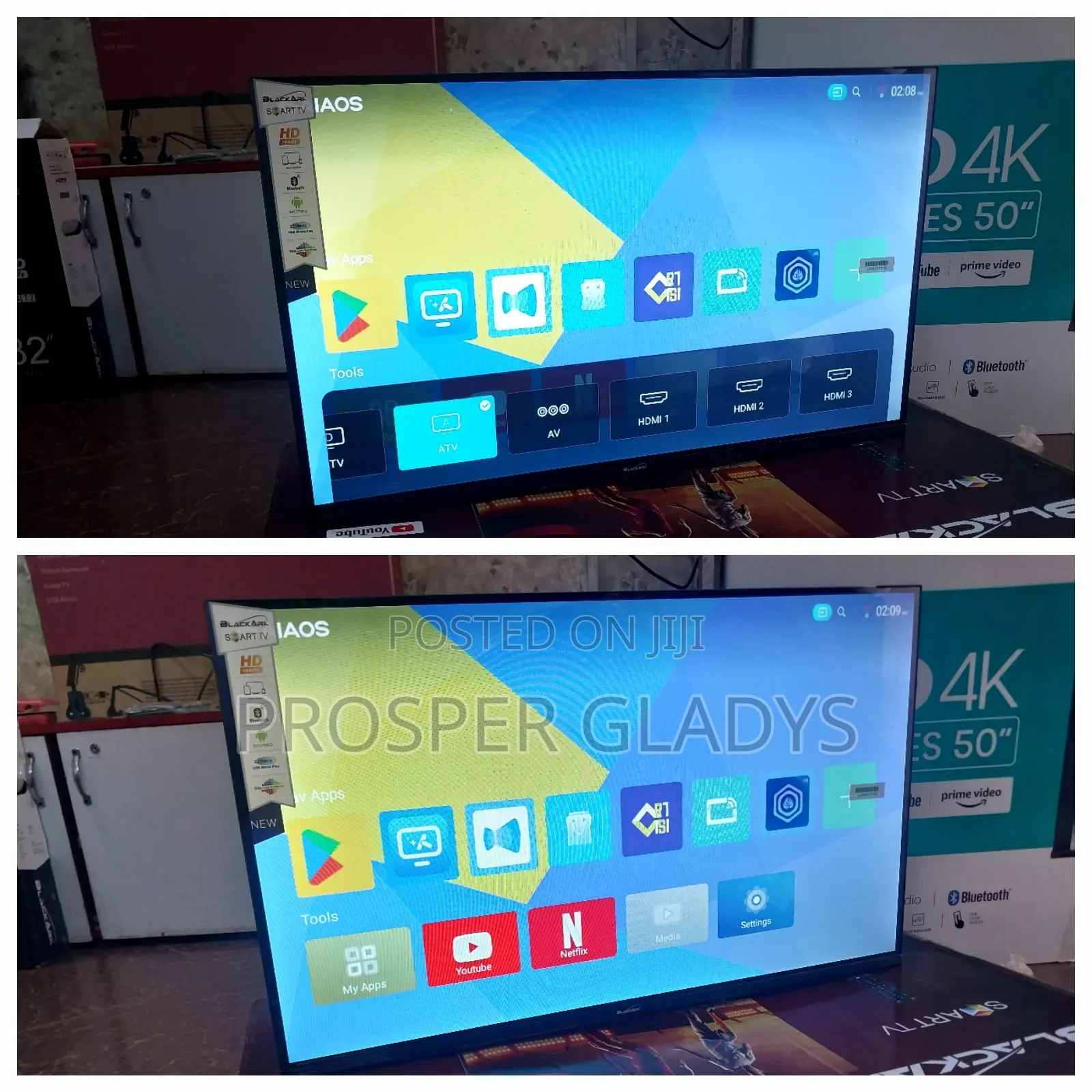 32 Inches Led Blackark Smart Digital Flat Screen Flameless.