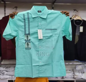 Diplomatic African Wear Kitengi Shirt. Short Sleeves