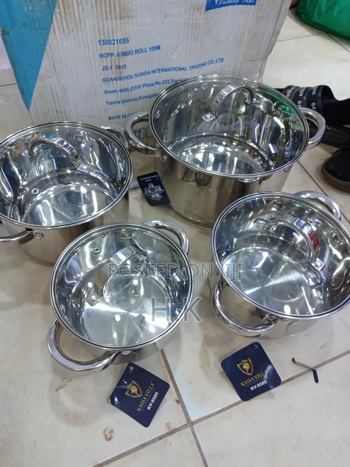 4pcs Kaisa Villa Cookware Set With Glass Cover