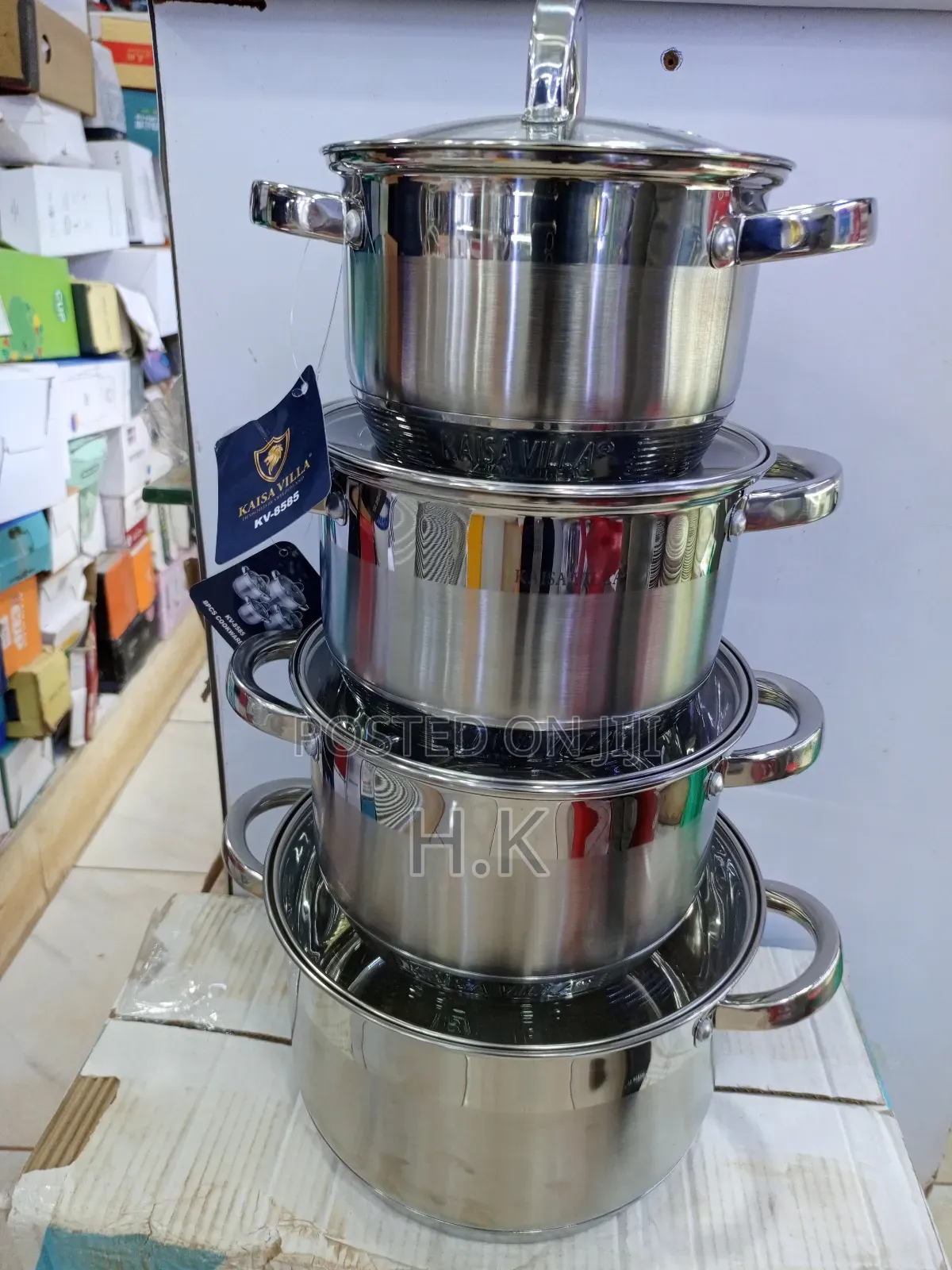 4pcs Kaisa Villa Cookware Set With Glass Cover