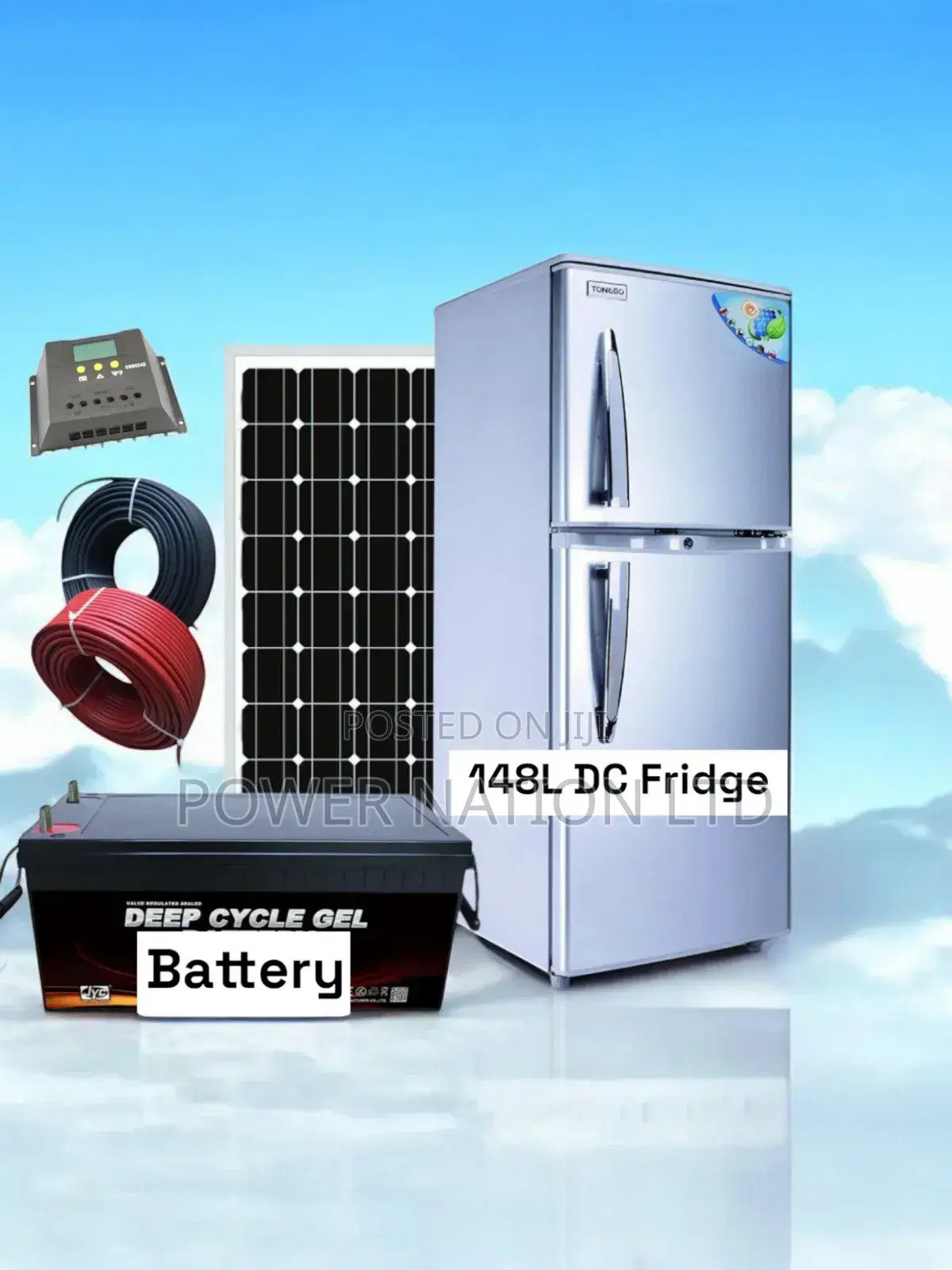 400w Solar System Full Kit With 148 Liters DC/Solar Fridge