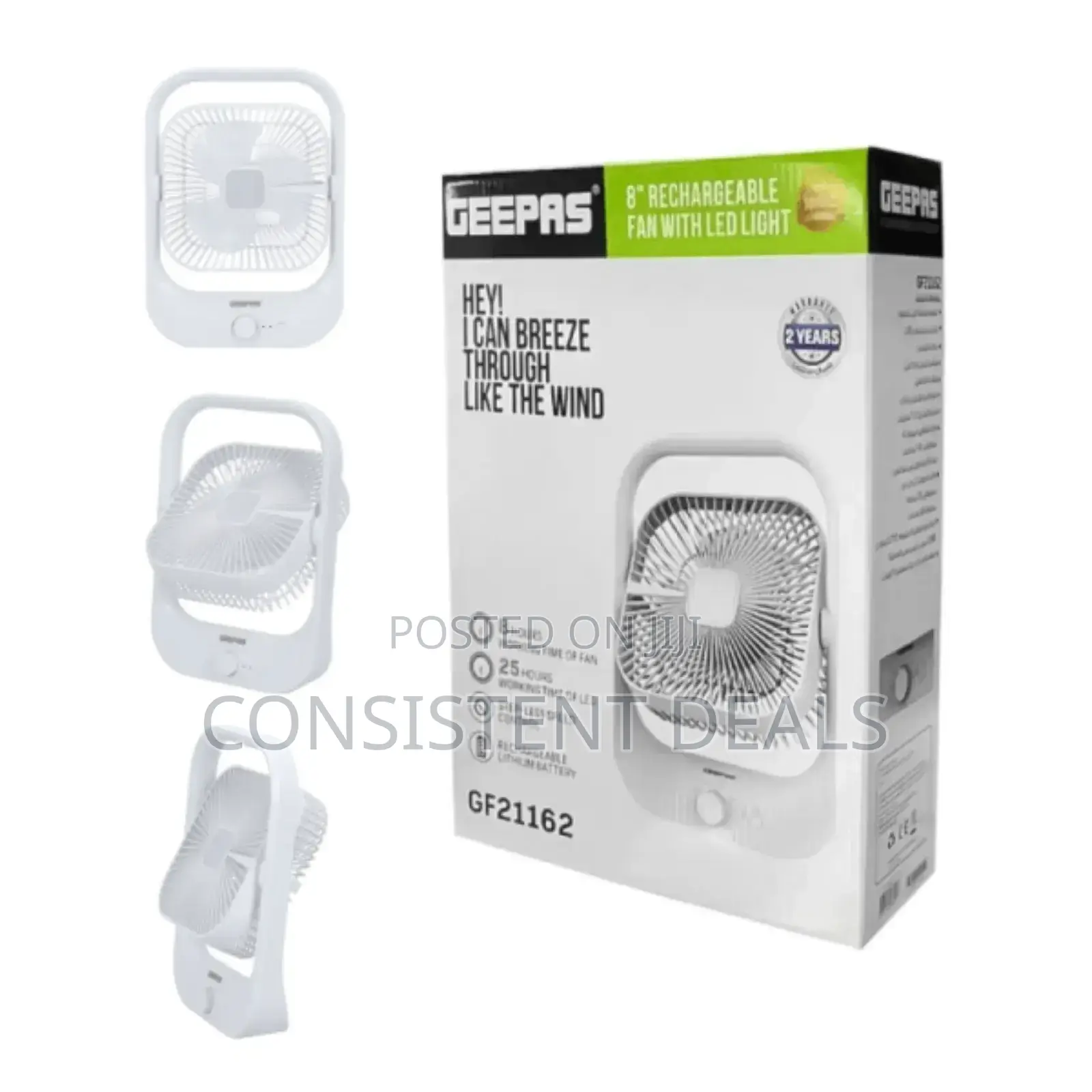 Geepas Rechargeable Table/ Desk Fan
