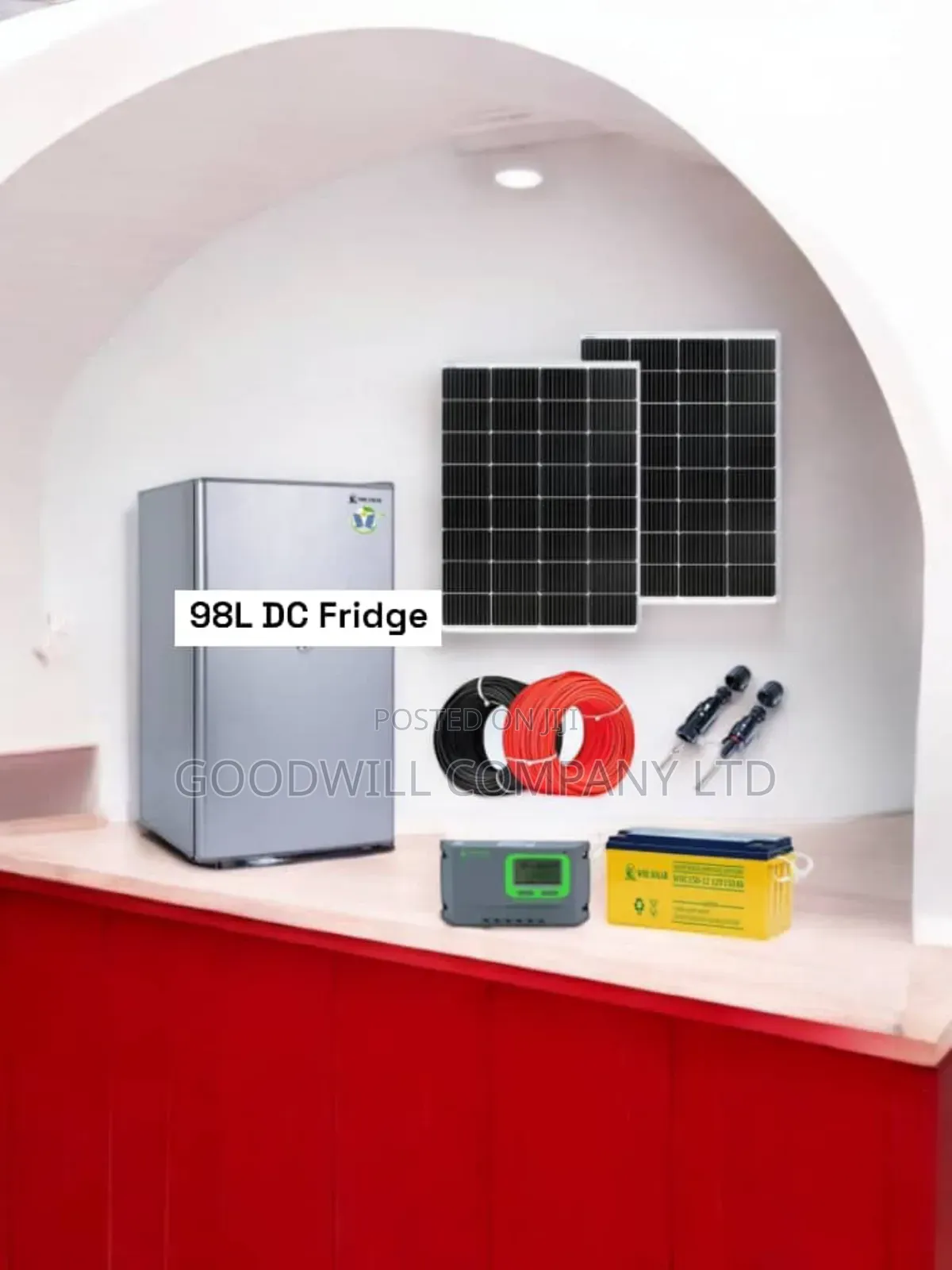 200w Solar System Full Kit With 98 Liters DC/Solar Fridge