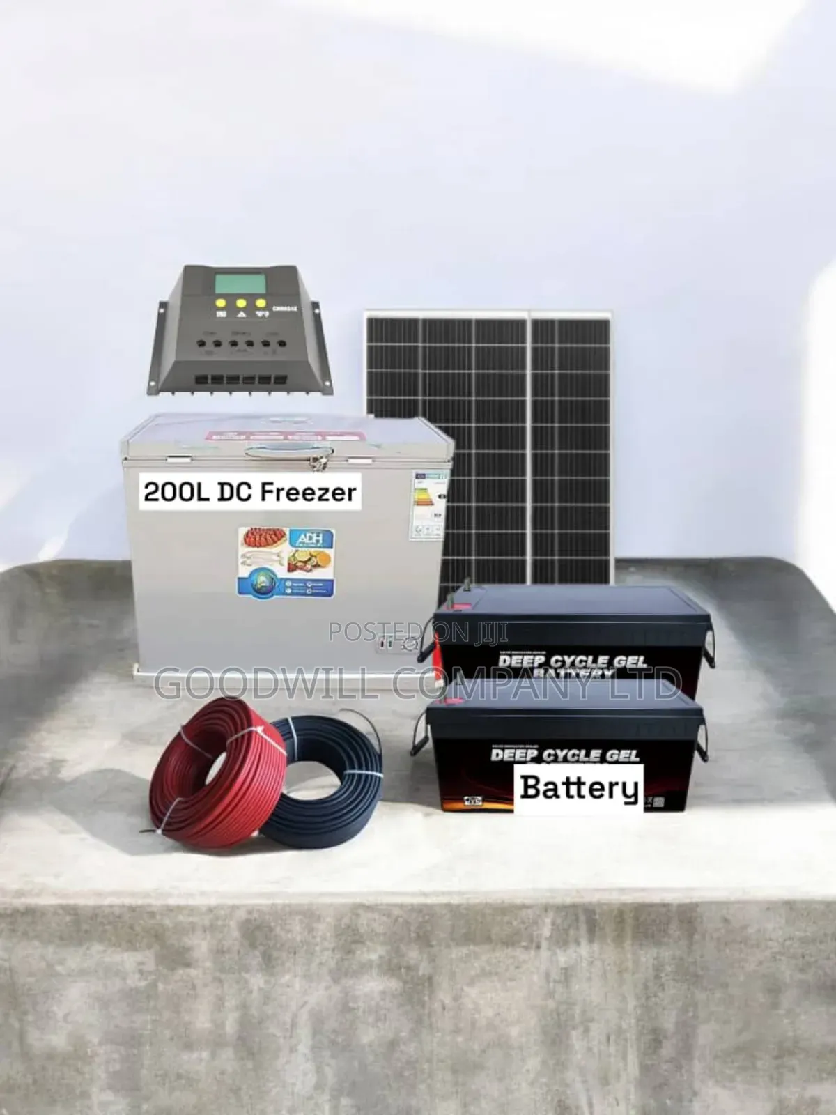 400w Solar Kit With 200 Liters DC/Solar Deep Freezer